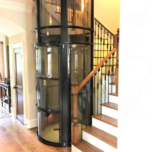 vacuum elevator installed in hunters creek home in the houston area