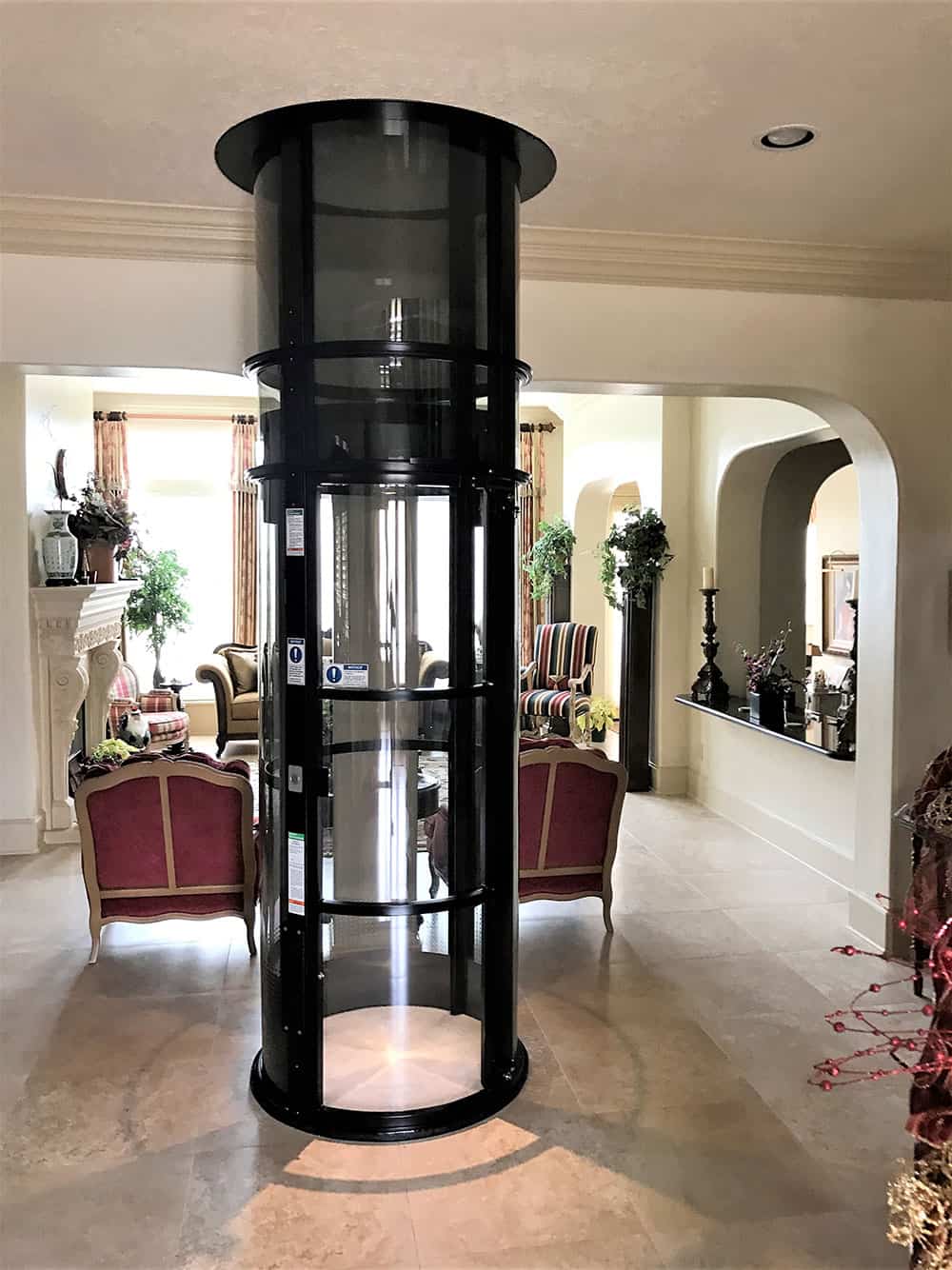 residential elevator for 2 people installed in a Champions area home in houston texas