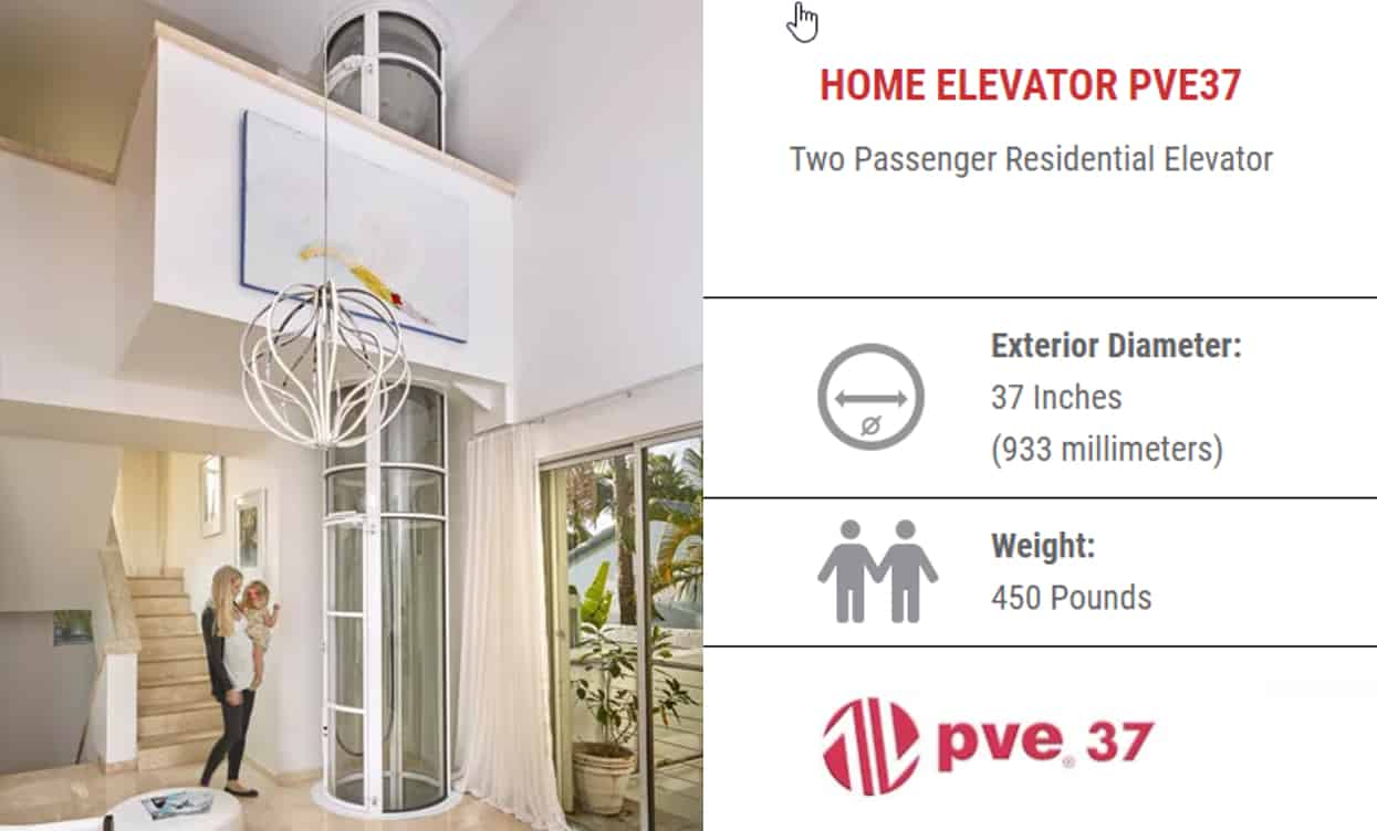 2-person elevator model pve37